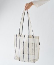 【JUNES/ジュネス】NAVY WIDE STRIPE メッシュトートバッグ