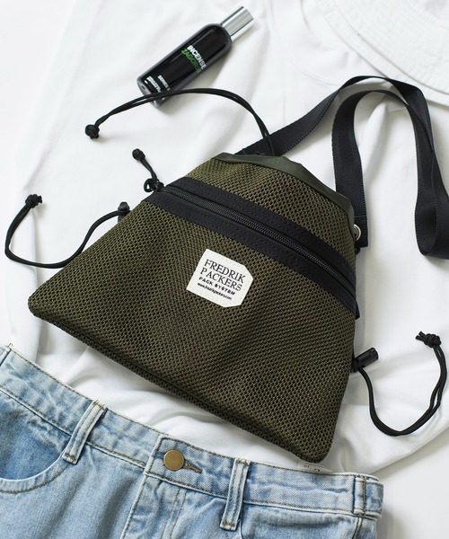 FREDRIK PACKERS(フレドリックパッカーズ)の「【FREDRIK PACKERS】BELLSACK S ベルサック メッシュショルダーバッグ サコッシュ フレドリックパッカーズ(ショルダーバッグ・レディース・ブラック/オリーブ/ベージュ・FREE)」の4枚目の写真