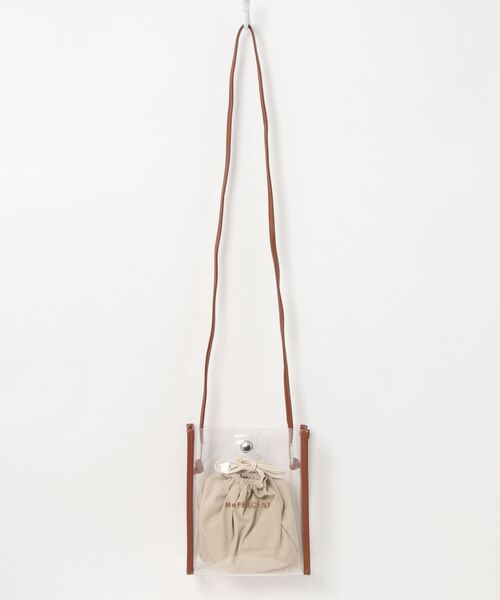 Me%(ミィパーセント)の「PVCシンプルスクエアショルダー(ショルダーバッグ・レディース・アイボリー/ダークブラウン/ブラック/ブラウン・FREE)」の4枚目の写真