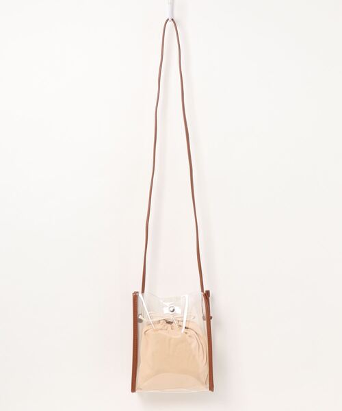 Me%(ミィパーセント)の「PVCシンプルスクエアショルダー(ショルダーバッグ・レディース・アイボリー/ダークブラウン/ブラック/ブラウン・FREE)」の5枚目の写真