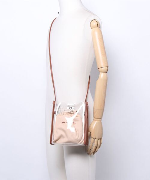 Me%(ミィパーセント)の「PVCシンプルスクエアショルダー(ショルダーバッグ・レディース・アイボリー/ダークブラウン/ブラック/ブラウン・FREE)」の8枚目の写真