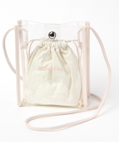 Me%(ミィパーセント)の「PVCシンプルスクエアショルダー(ショルダーバッグ・レディース・アイボリー/ダークブラウン/ブラック/ブラウン・FREE)」の2枚目の写真