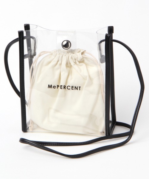 Me%(ミィパーセント)の「PVCシンプルスクエアショルダー(ショルダーバッグ・レディース・アイボリー/ダークブラウン/ブラック/ブラウン・FREE)」の1枚目の写真