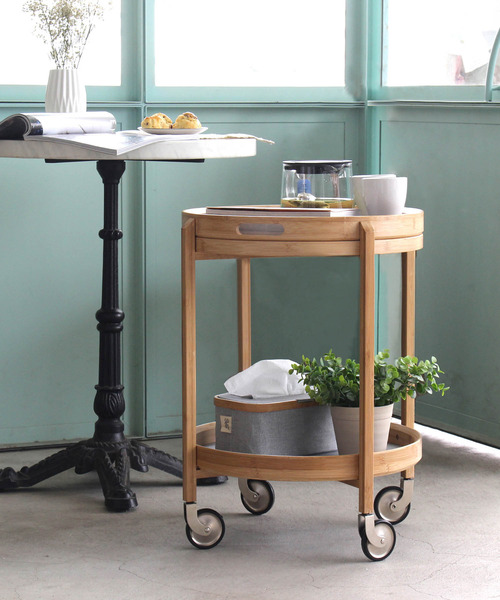 sarasa design（サラサデザイン）の「GUDEE ROCA 2段カート（家具・レディース・ブラウン・ONESIZE）」の12枚目の写真