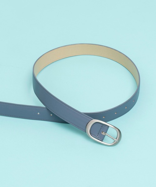 MAISON SPECIAL(メゾンスペシャル)の「オーバルバックルベルト【MAISON SPECIAL/メゾンスペシャル】(ベルト・レディース・ブラック/モカ/ブルー・FREE)」の3枚目の写真