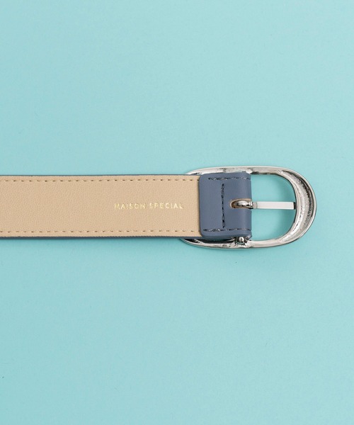 MAISON SPECIAL(メゾンスペシャル)の「オーバルバックルベルト【MAISON SPECIAL/メゾンスペシャル】(ベルト・レディース・ブラック/モカ/ブルー・FREE)」の8枚目の写真