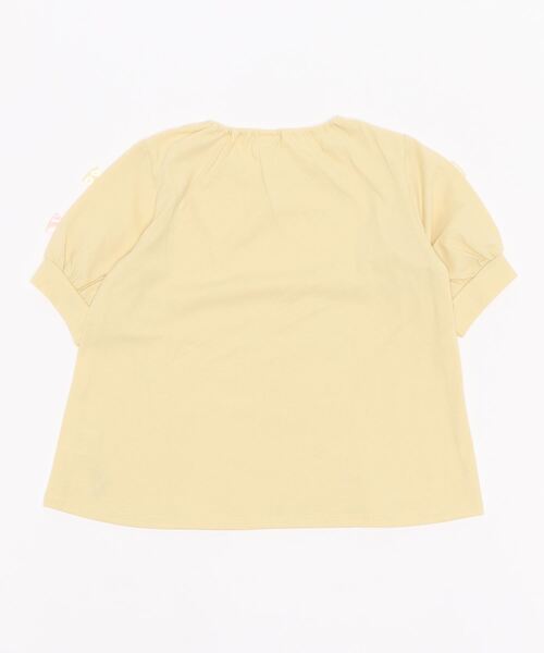 nino（ニノ）の「袖リボン　半袖Tシャツ（Tシャツ/カットソー・キッズ・レッド/オフホワイト/ブラック/ベビーピンク/クリーム・130cm/140cm/150cm）」の6枚目の写真