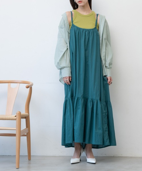 AIC.(エーアイシー)の「インド綿ロングキャミワンピース(ワンピース・レディース・ブラック/ブラウン/グリーン・FREE)」の16枚目の写真