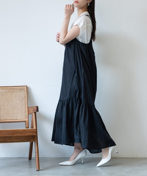 AIC.(エーアイシー)の「インド綿ロングキャミワンピース(ワンピース・レディース・ブラック/ブラウン/グリーン・FREE)」の7枚目の写真