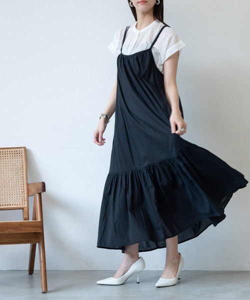 AIC.(エーアイシー)の「インド綿ロングキャミワンピース(ワンピース・レディース・ブラック/ブラウン/グリーン・FREE)」の10枚目の写真