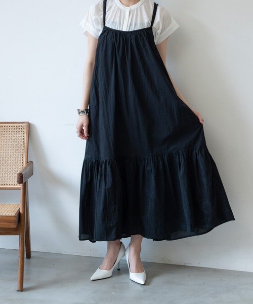 AIC.(エーアイシー)の「インド綿ロングキャミワンピース(ワンピース・レディース・ブラック/ブラウン/グリーン・FREE)」の12枚目の写真