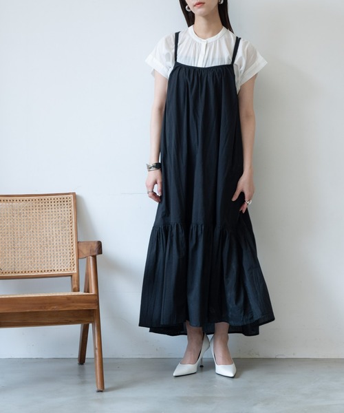 AIC.(エーアイシー)の「インド綿ロングキャミワンピース(ワンピース・レディース・ブラック/ブラウン/グリーン・FREE)」の13枚目の写真