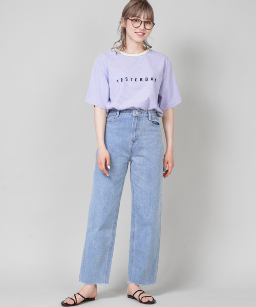 SPINNS（スピンズ）の「デニムストレートパンツ（デニムパンツ・レディース・ブルー/サックスブルー/インディゴブルー・S/M）」の17枚目の写真