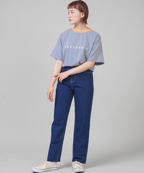 SPINNS（スピンズ）の「デニムストレートパンツ（デニムパンツ・レディース・ブルー/サックスブルー/インディゴブルー・S/M）」の18枚目の写真