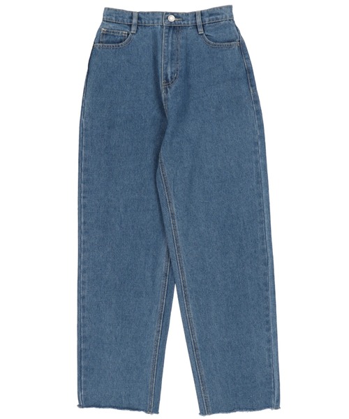 SPINNS（スピンズ）の「デニムストレートパンツ（デニムパンツ・レディース・ブルー/サックスブルー/インディゴブルー・S/M）」の8枚目の写真