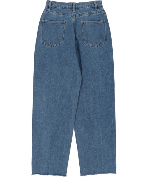 SPINNS（スピンズ）の「デニムストレートパンツ（デニムパンツ・レディース・ブルー/サックスブルー/インディゴブルー・S/M）」の9枚目の写真