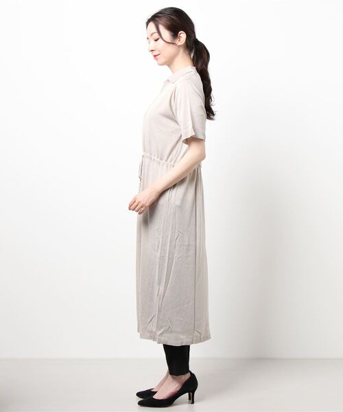 NICOLE white（ニコルホワイト）の「半袖ドロストロングカーディガン（カーディガン/ボレロ・レディース・ライトグレー/ブラック/キャメル・FREE）」の8枚目の写真