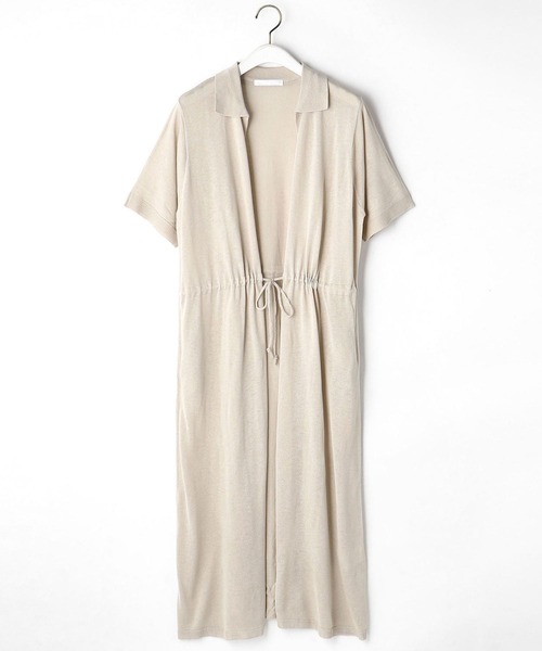 NICOLE white（ニコルホワイト）の「半袖ドロストロングカーディガン（カーディガン/ボレロ・レディース・ライトグレー/ブラック/キャメル・FREE）」の13枚目の写真