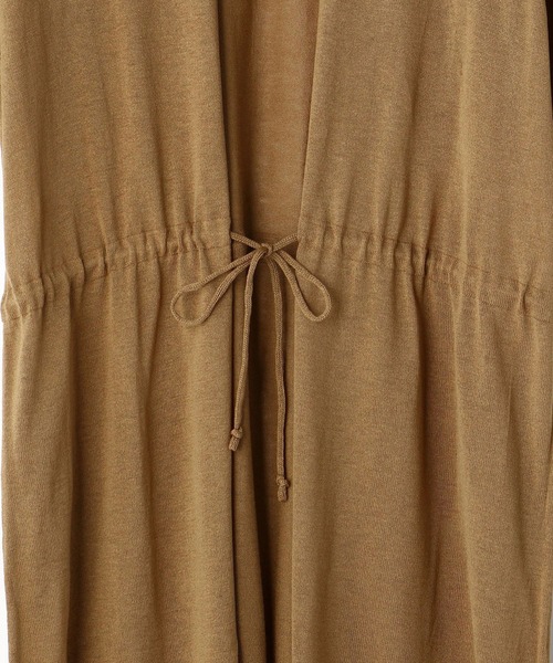 NICOLE white（ニコルホワイト）の「半袖ドロストロングカーディガン（カーディガン/ボレロ・レディース・ライトグレー/ブラック/キャメル・FREE）」の11枚目の写真