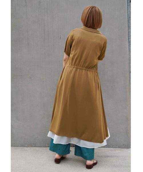 NICOLE white（ニコルホワイト）の「半袖ドロストロングカーディガン（カーディガン/ボレロ・レディース・ライトグレー/ブラック/キャメル・FREE）」の19枚目の写真