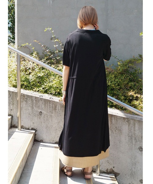 NICOLE white（ニコルホワイト）の「半袖ドロストロングカーディガン（カーディガン/ボレロ・レディース・ライトグレー/ブラック/キャメル・FREE）」の17枚目の写真