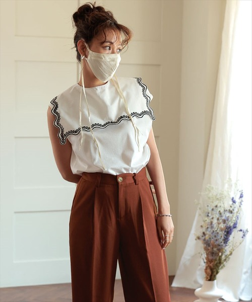 DONOBAN（ドノバン）の「セミワイドパンツ（その他パンツ・レディース・ブラウン系その他/ブルー系その他/ピンク系その他/ライトグレー/ブラック・S/2-M/3-L）」の9枚目の写真