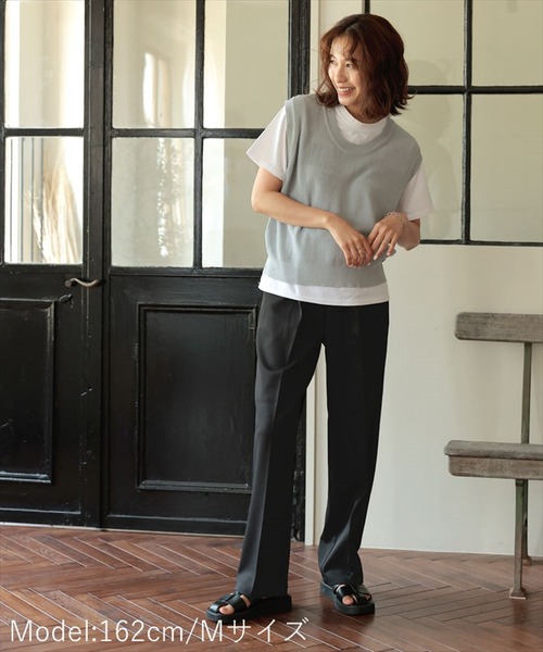 DONOBAN（ドノバン）の「セミワイドパンツ（その他パンツ・レディース・ブラウン系その他/ブルー系その他/ピンク系その他/ライトグレー/ブラック・S/2-M/3-L）」の13枚目の写真