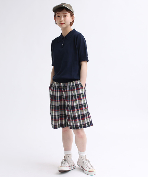 CHILD WOMAN（チャイルドウーマン）の「☆マドラスチェックショートパンツ（その他パンツ・レディース・グリーン/レッド・FREE）」の5枚目の写真