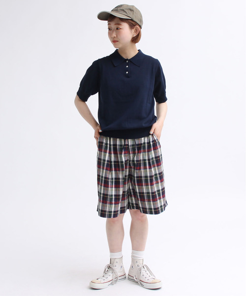 CHILD WOMAN（チャイルドウーマン）の「☆マドラスチェックショートパンツ（その他パンツ・レディース・グリーン/レッド・FREE）」の6枚目の写真