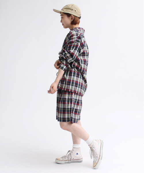 CHILD WOMAN（チャイルドウーマン）の「☆マドラスチェックショートパンツ（その他パンツ・レディース・グリーン/レッド・FREE）」の8枚目の写真