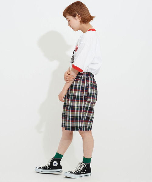 CHILD WOMAN（チャイルドウーマン）の「☆マドラスチェックショートパンツ（その他パンツ・レディース・グリーン/レッド・FREE）」の10枚目の写真