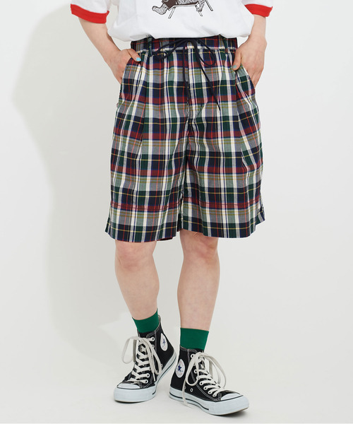 CHILD WOMAN（チャイルドウーマン）の「☆マドラスチェックショートパンツ（その他パンツ・レディース・グリーン/レッド・FREE）」の3枚目の写真