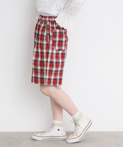 CHILD WOMAN（チャイルドウーマン）の「☆マドラスチェックショートパンツ（その他パンツ・レディース・グリーン/レッド・FREE）」の20枚目の写真