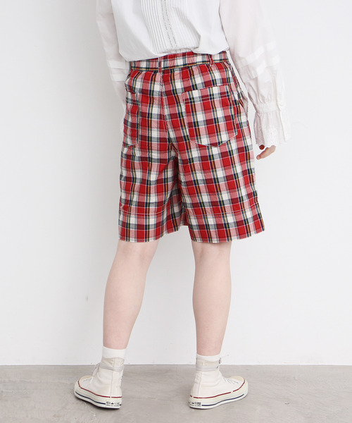 CHILD WOMAN（チャイルドウーマン）の「☆マドラスチェックショートパンツ（その他パンツ・レディース・グリーン/レッド・FREE）」の21枚目の写真