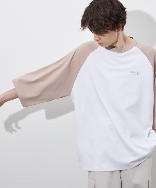 JUNRED（ジュンレッド）の「カラースキームリラックスラグランTEE（Tシャツ/カットソー・メンズ・グレー/ミント/ピンク・M/L）」の3枚目の写真