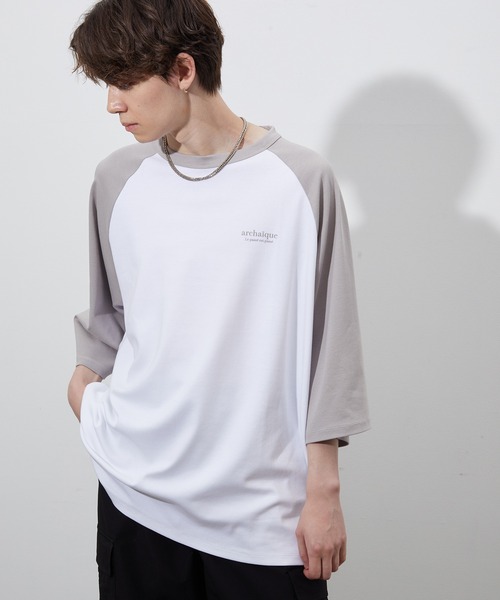 JUNRED（ジュンレッド）の「カラースキームリラックスラグランTEE（Tシャツ/カットソー・メンズ・グレー/ミント/ピンク・M/L）」の14枚目の写真
