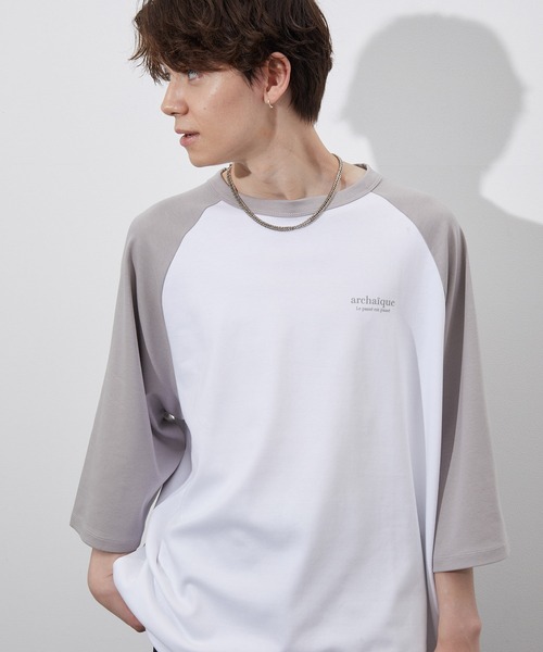 JUNRED（ジュンレッド）の「カラースキームリラックスラグランTEE（Tシャツ/カットソー・メンズ・グレー/ミント/ピンク・M/L）」の4枚目の写真