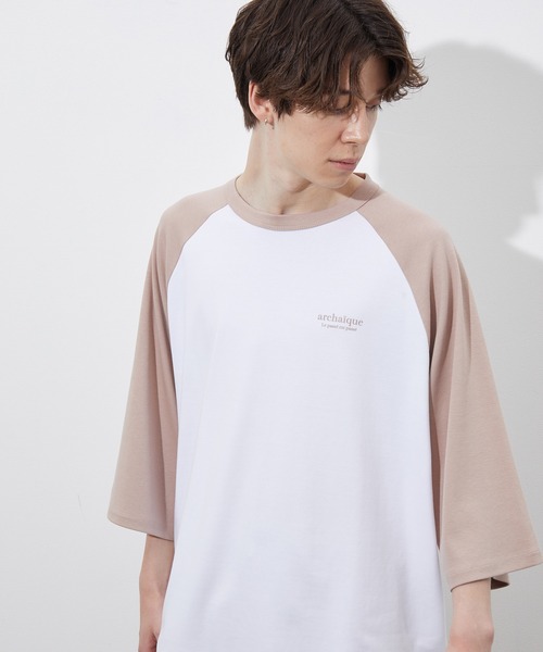 JUNRED（ジュンレッド）の「カラースキームリラックスラグランTEE（Tシャツ/カットソー・メンズ・グレー/ミント/ピンク・M/L）」の7枚目の写真
