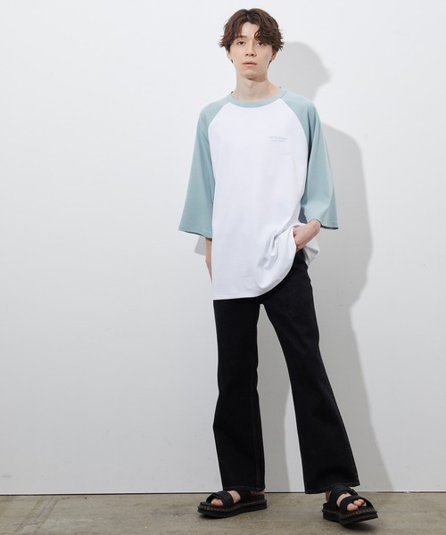 JUNRED（ジュンレッド）の「カラースキームリラックスラグランTEE（Tシャツ/カットソー・メンズ・グレー/ミント/ピンク・M/L）」の17枚目の写真