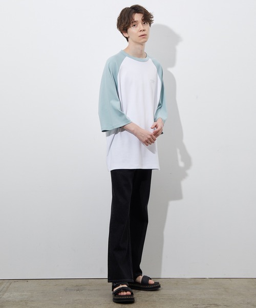 JUNRED（ジュンレッド）の「カラースキームリラックスラグランTEE（Tシャツ/カットソー・メンズ・グレー/ミント/ピンク・M/L）」の19枚目の写真