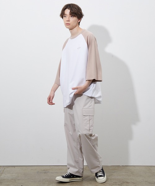 JUNRED（ジュンレッド）の「カラースキームリラックスラグランTEE（Tシャツ/カットソー・メンズ・グレー/ミント/ピンク・M/L）」の15枚目の写真