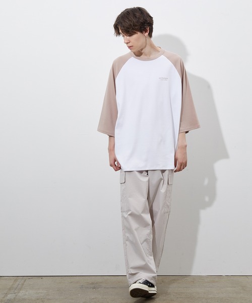 JUNRED（ジュンレッド）の「カラースキームリラックスラグランTEE（Tシャツ/カットソー・メンズ・グレー/ミント/ピンク・M/L）」の5枚目の写真