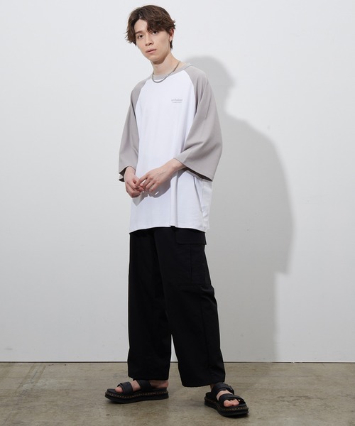 JUNRED（ジュンレッド）の「カラースキームリラックスラグランTEE（Tシャツ/カットソー・メンズ・グレー/ミント/ピンク・M/L）」の10枚目の写真