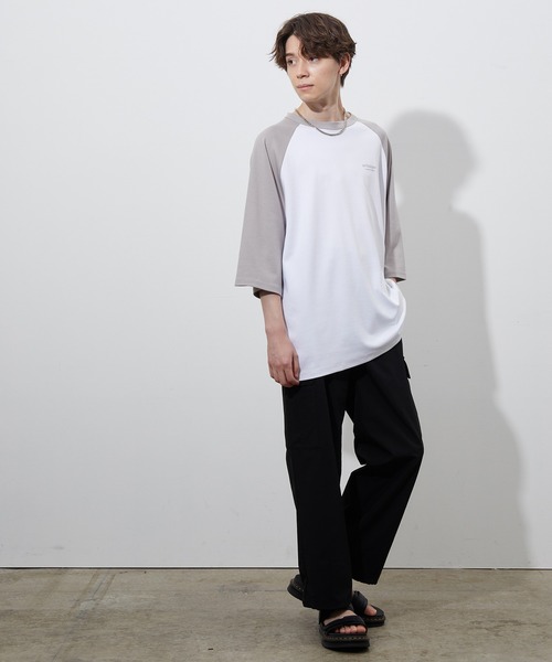 JUNRED（ジュンレッド）の「カラースキームリラックスラグランTEE（Tシャツ/カットソー・メンズ・グレー/ミント/ピンク・M/L）」の22枚目の写真