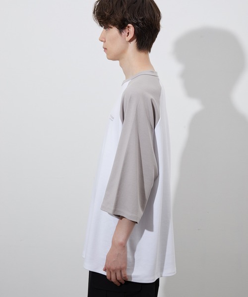 JUNRED（ジュンレッド）の「カラースキームリラックスラグランTEE（Tシャツ/カットソー・メンズ・グレー/ミント/ピンク・M/L）」の8枚目の写真