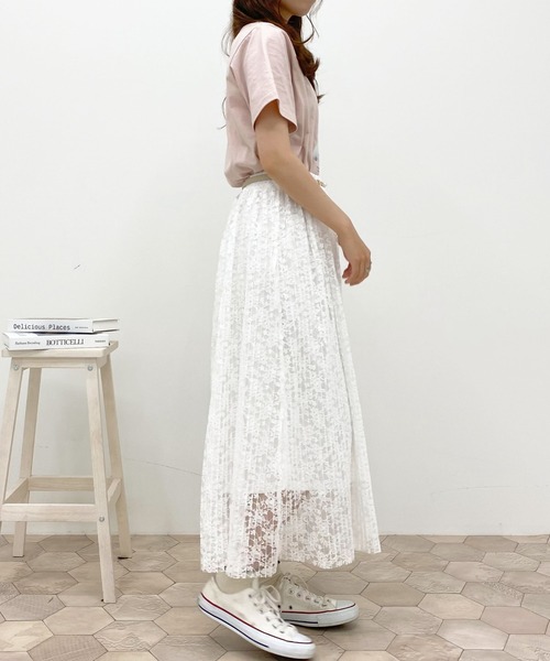 apres jour（アプレジュール）の「レースプリーツスカート【ZOZOTOWN限定アイテム】（スカート・レディース・ブラック/オフホワイト/ピンクベージュ・X-LARGE/MEDIUM/SMALL）」の9枚目の写真