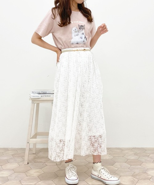 apres jour（アプレジュール）の「レースプリーツスカート【ZOZOTOWN限定アイテム】（スカート・レディース・ブラック/オフホワイト/ピンクベージュ・X-LARGE/MEDIUM/SMALL）」の8枚目の写真