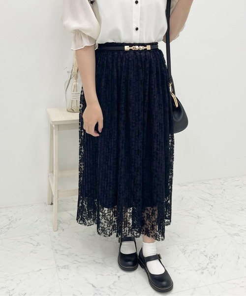 apres jour（アプレジュール）の「レースプリーツスカート【ZOZOTOWN限定アイテム】（スカート・レディース・ブラック/オフホワイト/ピンクベージュ・X-LARGE/MEDIUM/SMALL）」の10枚目の写真