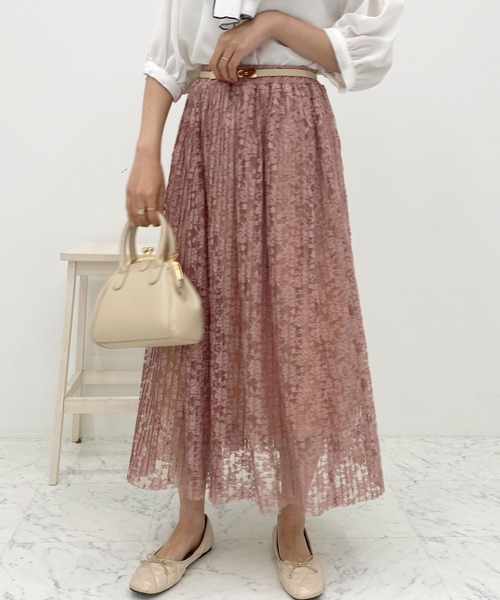 apres jour（アプレジュール）の「レースプリーツスカート【ZOZOTOWN限定アイテム】（スカート・レディース・ブラック/オフホワイト/ピンクベージュ・X-LARGE/MEDIUM/SMALL）」の19枚目の写真