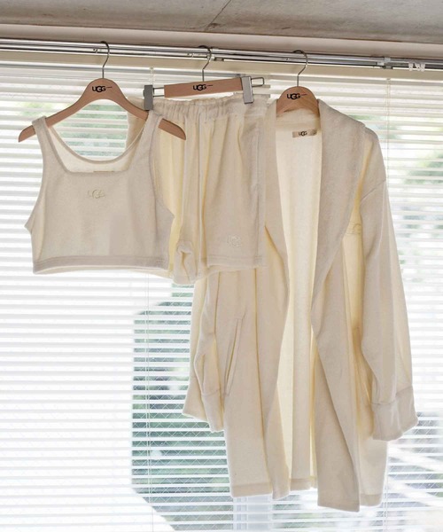 UGG（アグ）の「UGG@mos ROOM WEAR クロップド パイル タンクトップ（ルームウェア/パジャマ・レディース・アイボリー/ベージュ/グレー・M/L）」の14枚目の写真